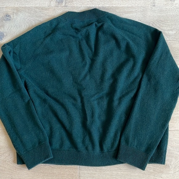 The Great. The 100% Cashmere Varsity Cardigan in Alpine. Size 1. - Picture 5 of 7